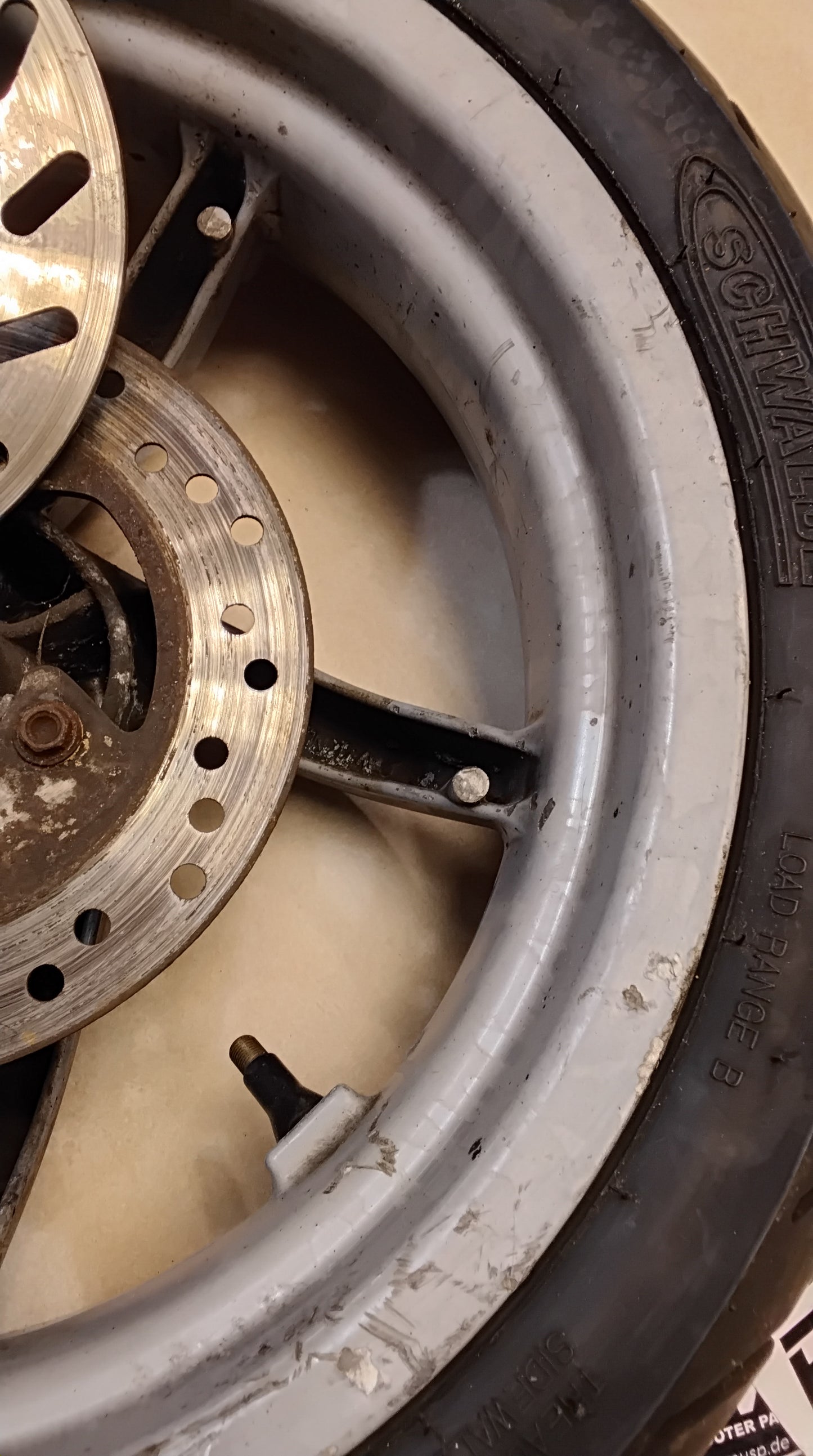 Felge hinten Minarelli Aprilia sr 50 Scheibenbremse